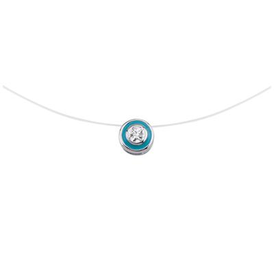 [L0171] - Silberkette 'Tania' türkis