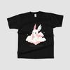 Women's T-Shirt Short Sleeve Round Neck Summer Graphic Tee Trendy Bunny Design Fast Ship