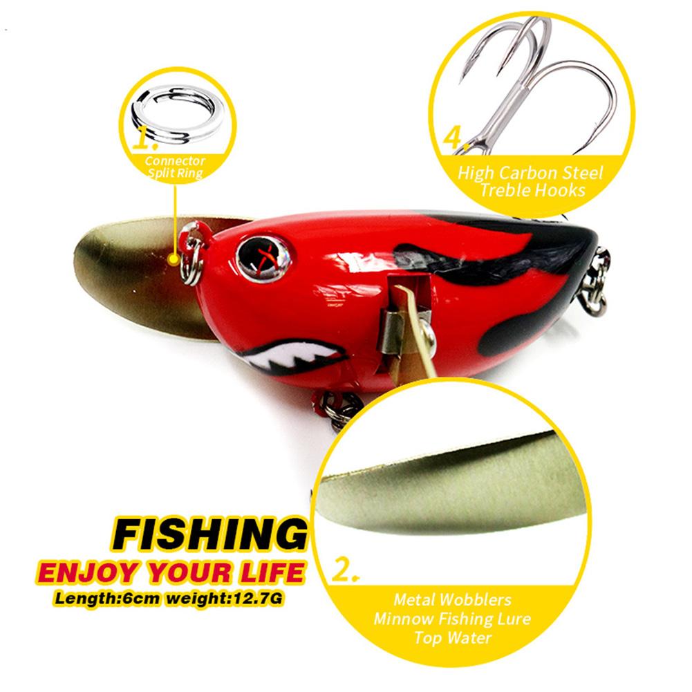 6cm 12.7g Simulace Cikády Rybářské Lure Kovová Čepel Křídla Popper Plovoucí Tvrdé Wobblery Návnada Crankbait Rybářské Příslušenství