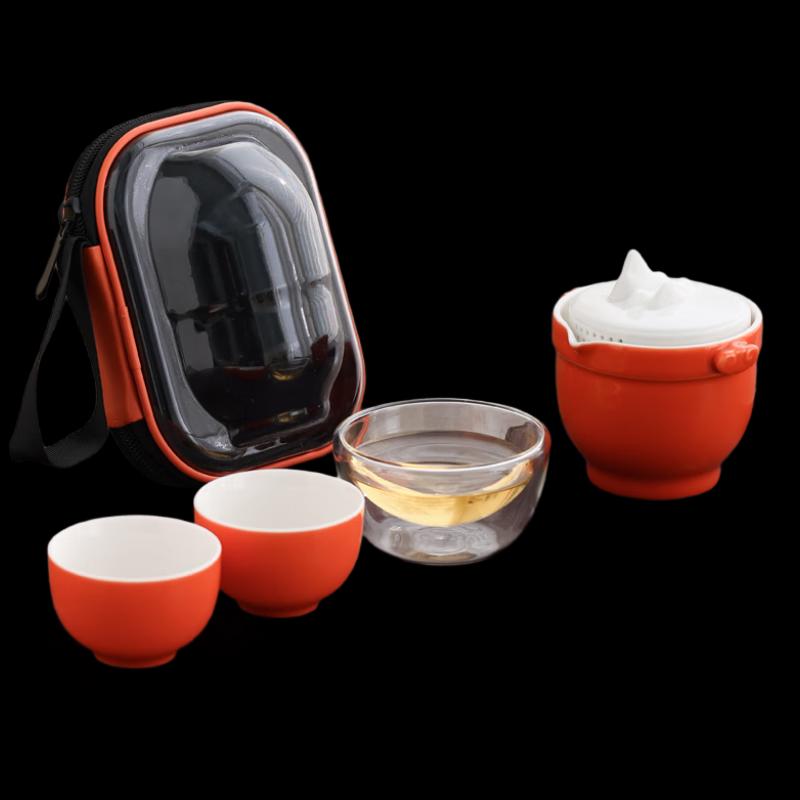 WoDing Portable Ceramic Travel Tea Set