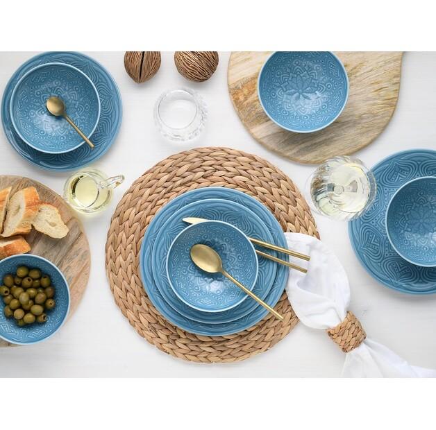 CreaTable Orient Mandala Tableware Set Aquamarine, 18 Pcs (21624)