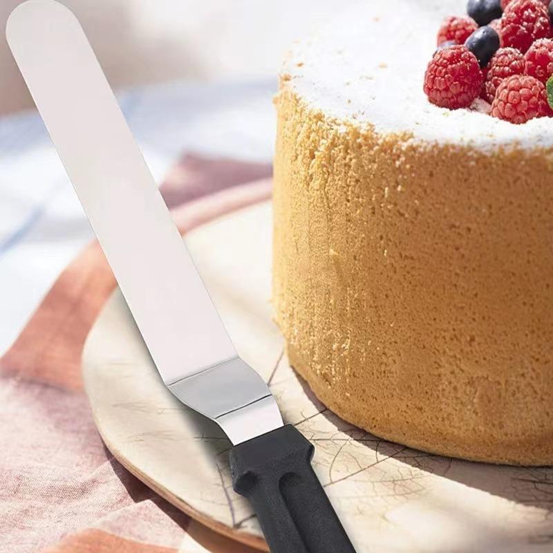 Cake Spatula with Wooden Handle Stainless Steel Baking Tool for Cupcakes Fondant Icing Kitchen Decorating and Pastry Making