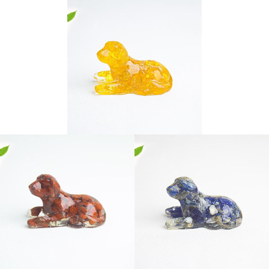 White Crystal Resin Dog Statue With Modern Design For Living Room Decor Gift