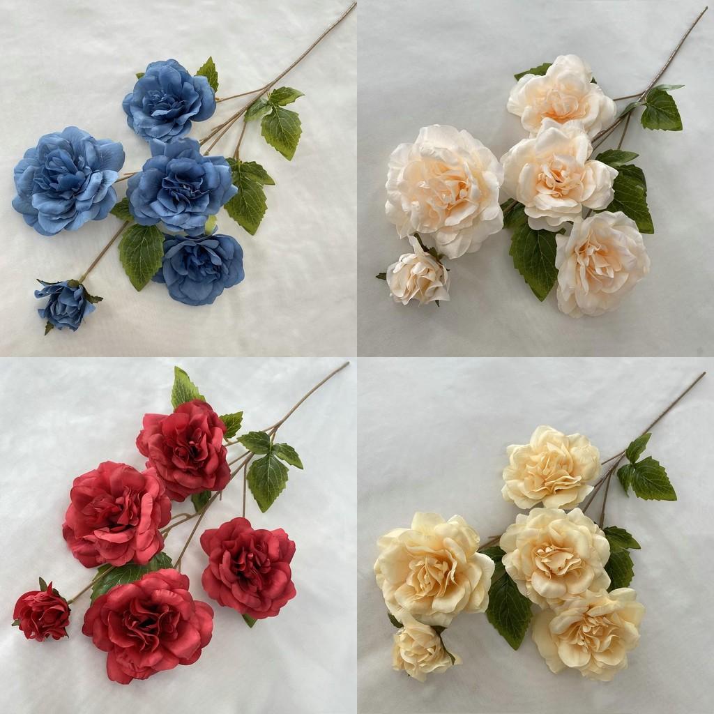 Silk Rose Bouquet For Wedding Decor Photography Props Home Gift Styling