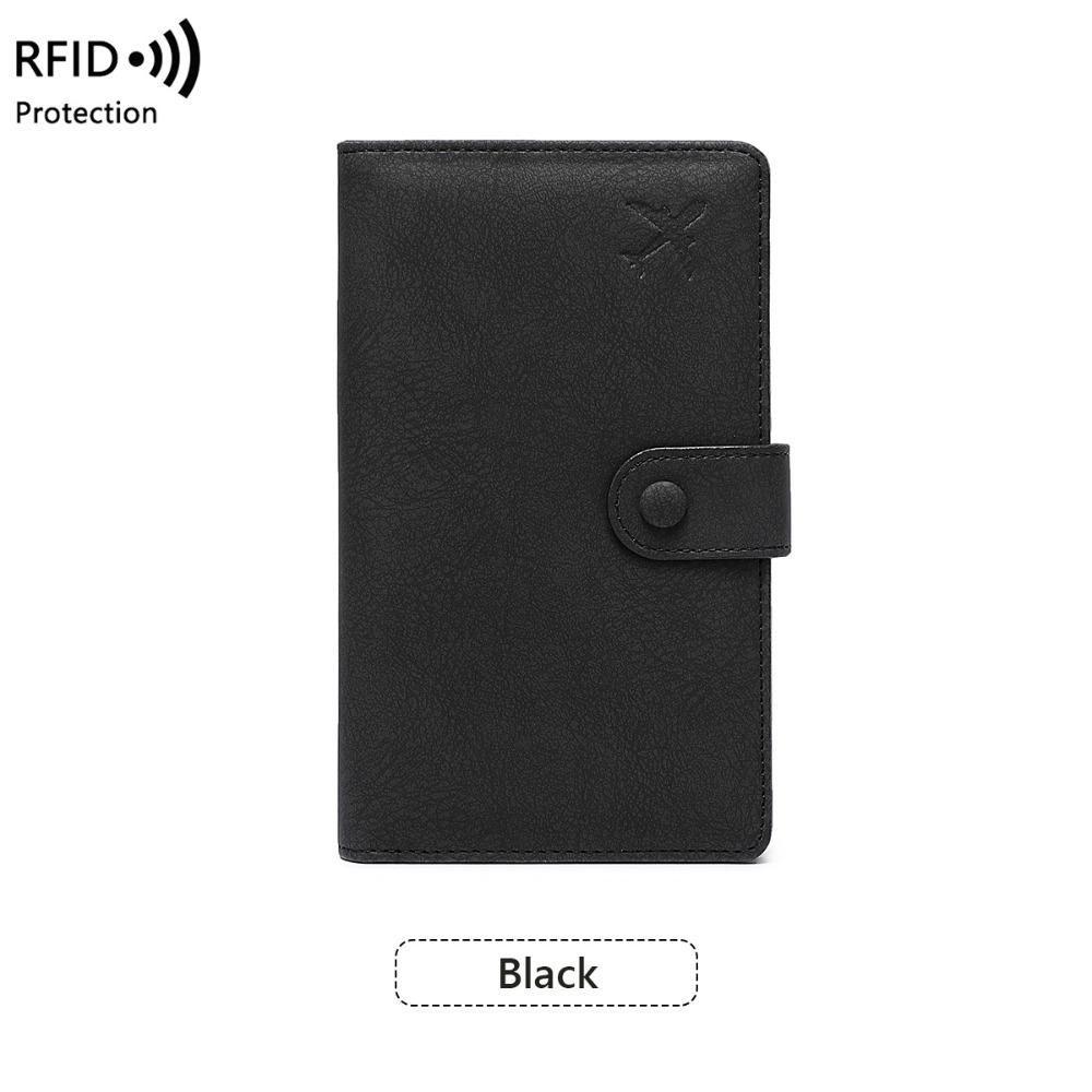 Passport Cover PU Passport Bag Card Holder Passport Clip Portable Storage Bag  Men