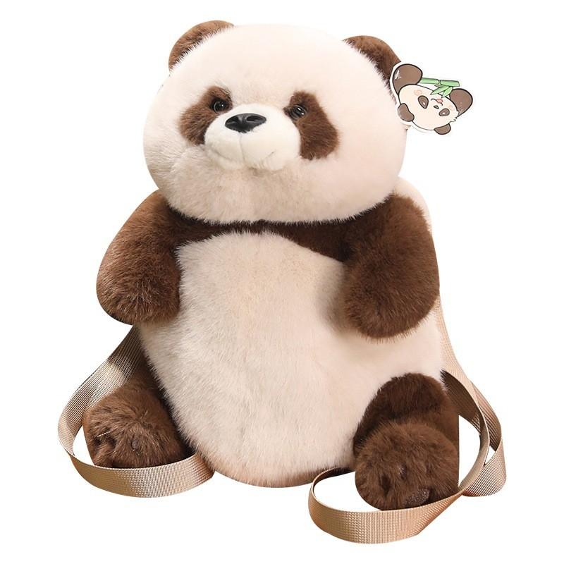 Plush Panda Toy Cartoon Child Bedroom Decoration Scene Doll Raccoon Backpack