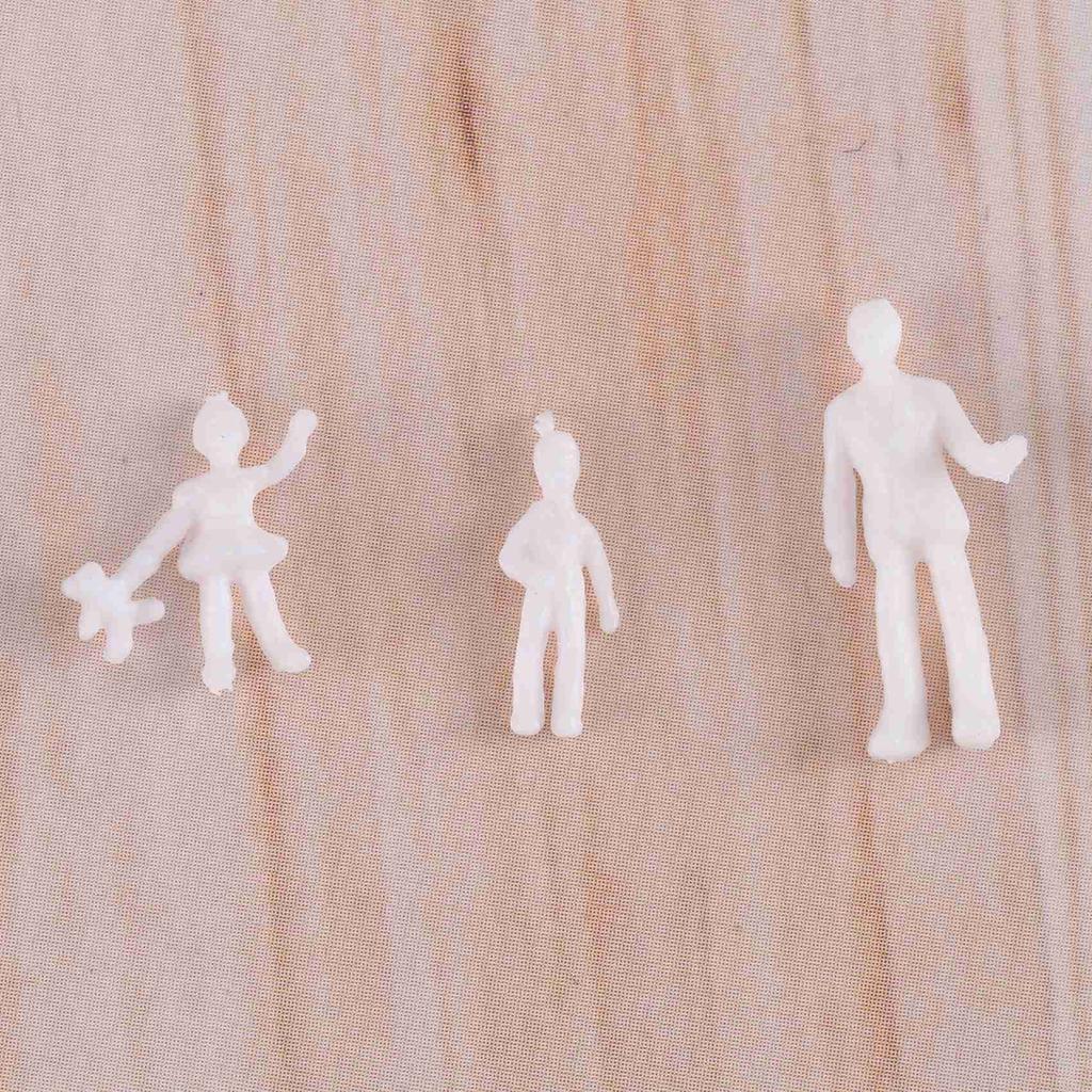 Dovhmoh 100pcs HO Scale 1:100 White Model People and Train Figures, Unpainted