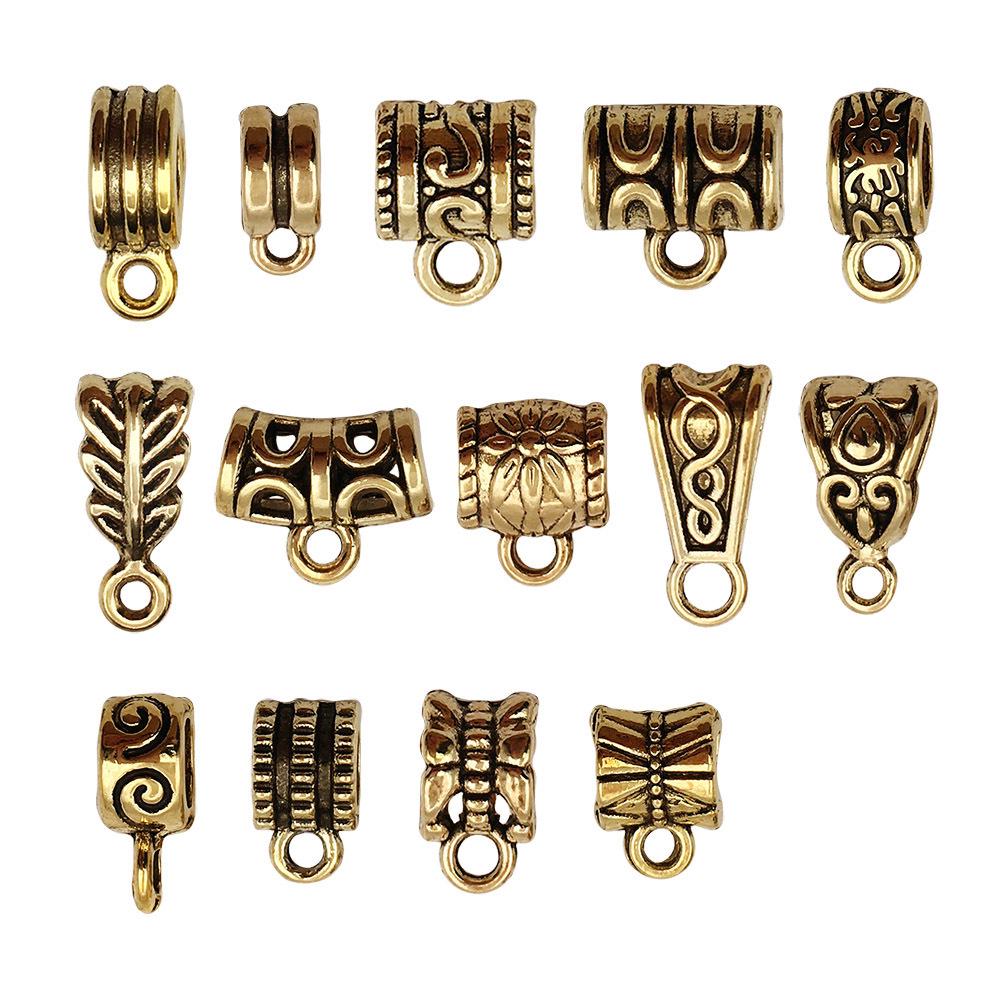 

120-Piece Antique Gold Three-Way Connector Pendants for DIY Jewelry Making
