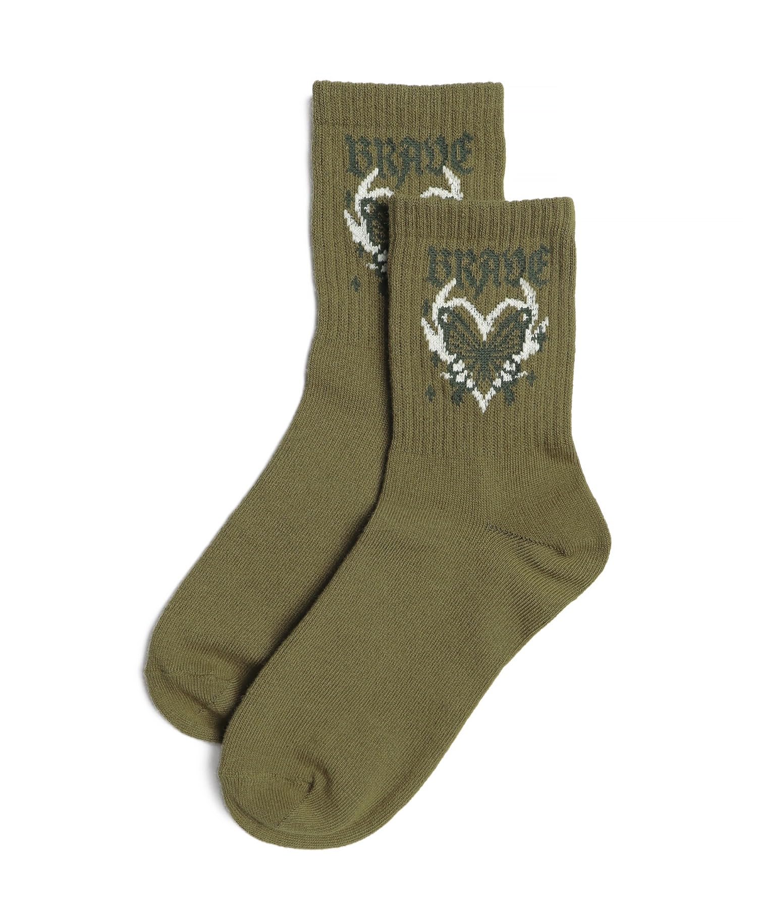 

WEGO Butterfly Design School Sizes Khaki Women s Socks, Gift, 23-25cm,