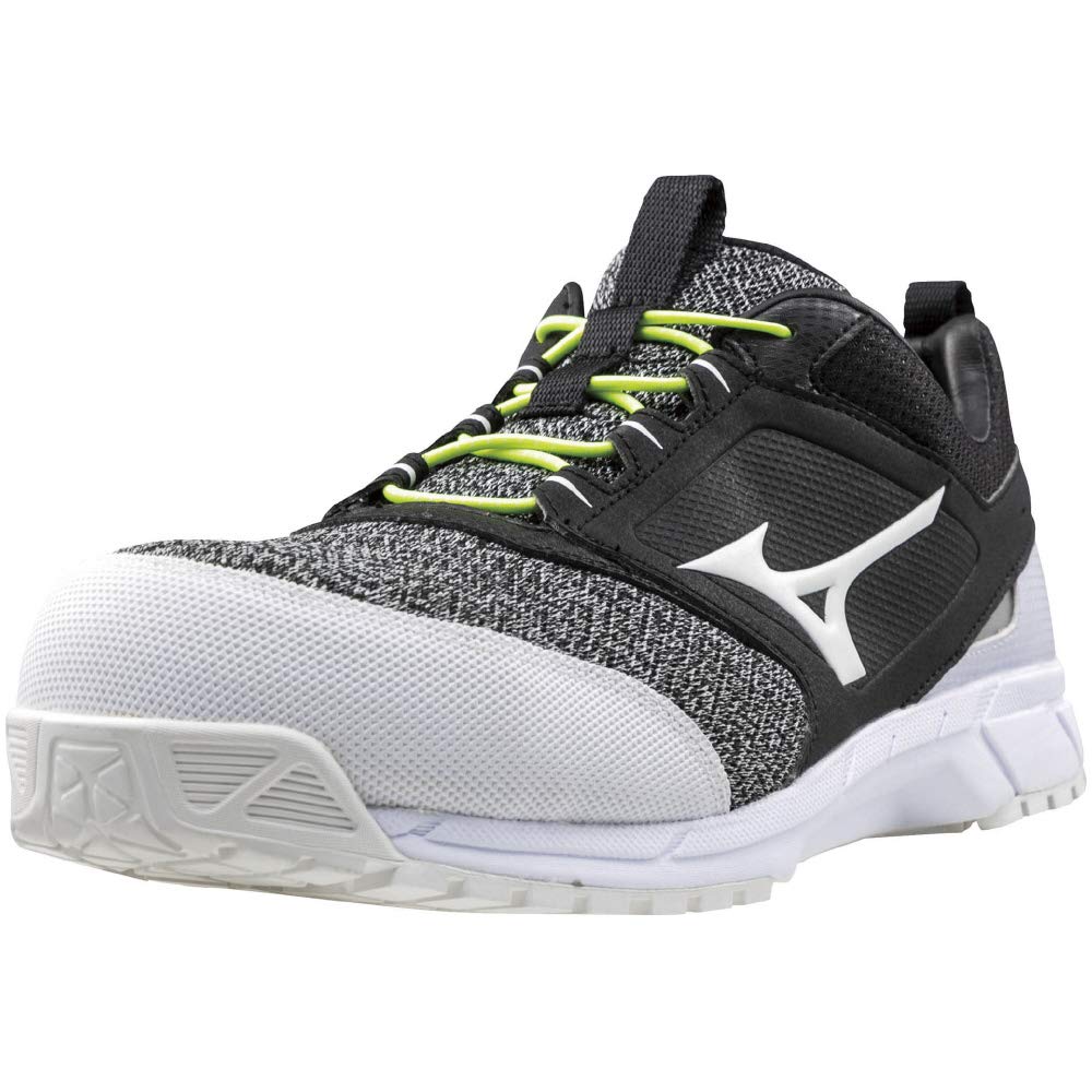 Mizuno ES31L Safety Elastic Work Black and Size 3E All-Mighty Shoes, Lightweight, Lace, JSAA/Standard (Type A), Men's, White, 26.5 Cm,