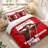 Custom Name Bedding Set 3 PiecesCristiano Ronaldo Print Duvet Cover + 2 Pillowcases Soft Bed Decor