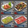 Stainless Steel Grilled Fish & Crayfish Pan | Rectangular Tray | Induction Compatible | Deep Dish BBQ Pan | Flat Bottom