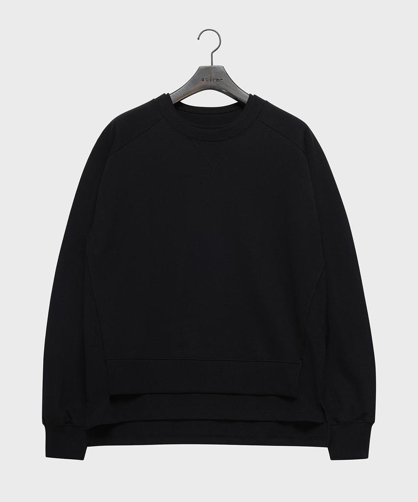 NOIRER Cut-Out Layered Sweatshirt (Black)