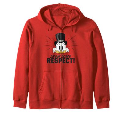 Disney DuckTales Scrooge McDuck Show Sam Respect Zip Hoodie