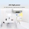 Tuya WiFi Smart Socket 16A/20A with Power Metering, Supports Alice, Remote Control Via Mobile APP, European Standard Plug.