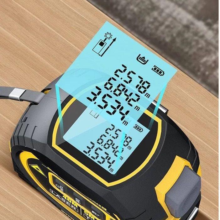 3 In 1  Infrared Laser Rangefinder Crosshair LED Screen Display Waterproof High-precision Laser Electronic Tape Measure