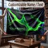 City Cyberpunk Theme Throw Blanket Custom Name Text Personalized Blanket Soft Cozy Blanket for Home Sofa Bed