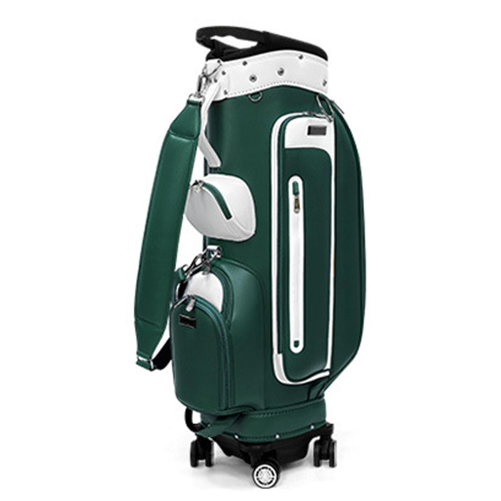 Wieltas Waterdicht PU Leer Vierwielontwerp Grote Capaciteit Golftas groen
