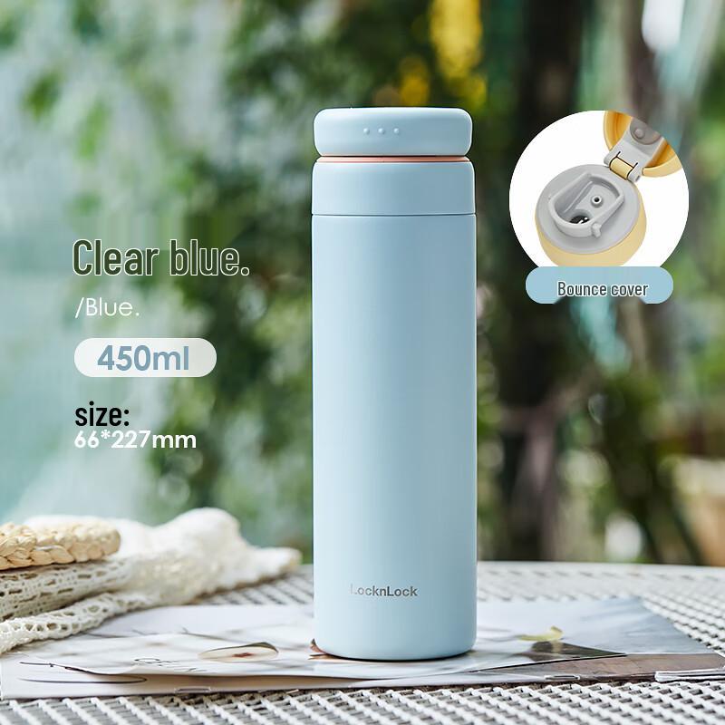 Lock&Lock 450mL Stainless Steel Flip-Lid Insulated Bottle