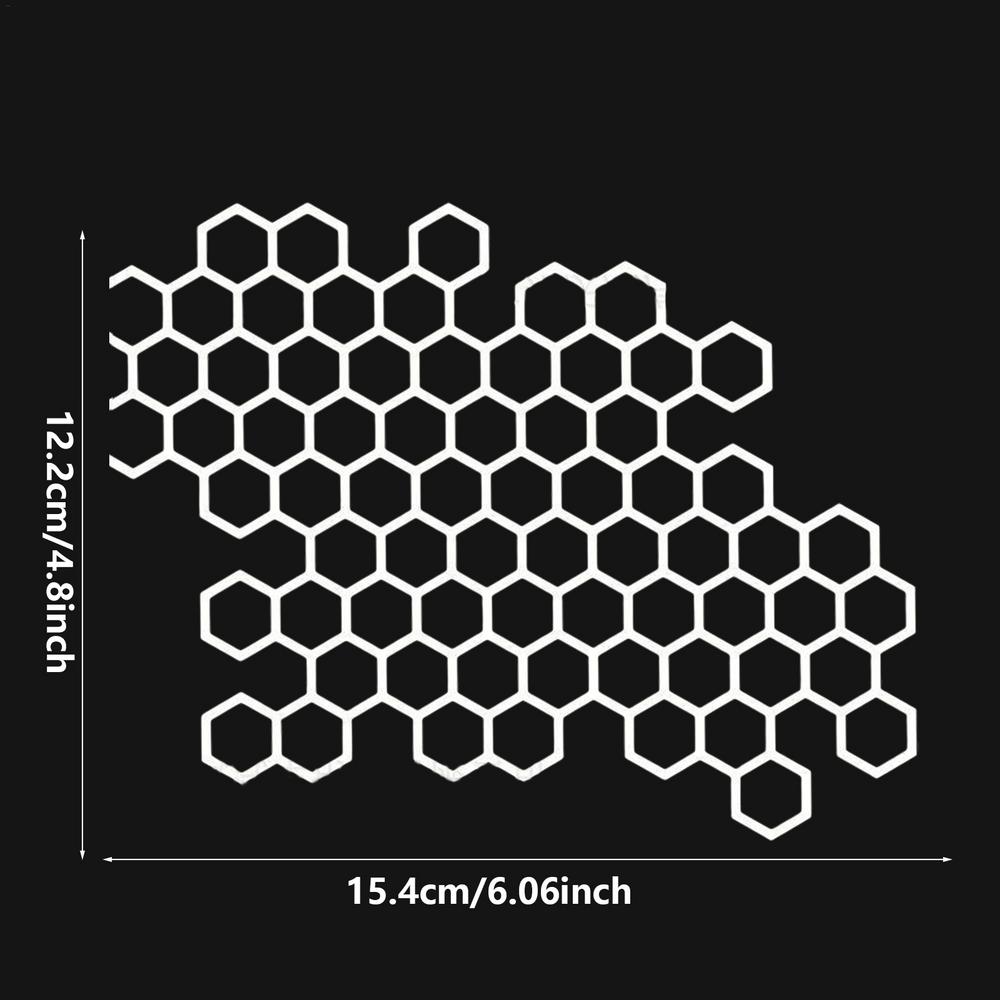 Car Honeycomb Pattern Bumper Decals Body Stickers Motorcycle Decal Car Sticker Decorative For Most Car Models Car Accessories