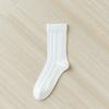 Dame Høst og Vinter Ensfarvet Relief Retro Nasjonal Stil Bomull Deodorant Lange Sokker