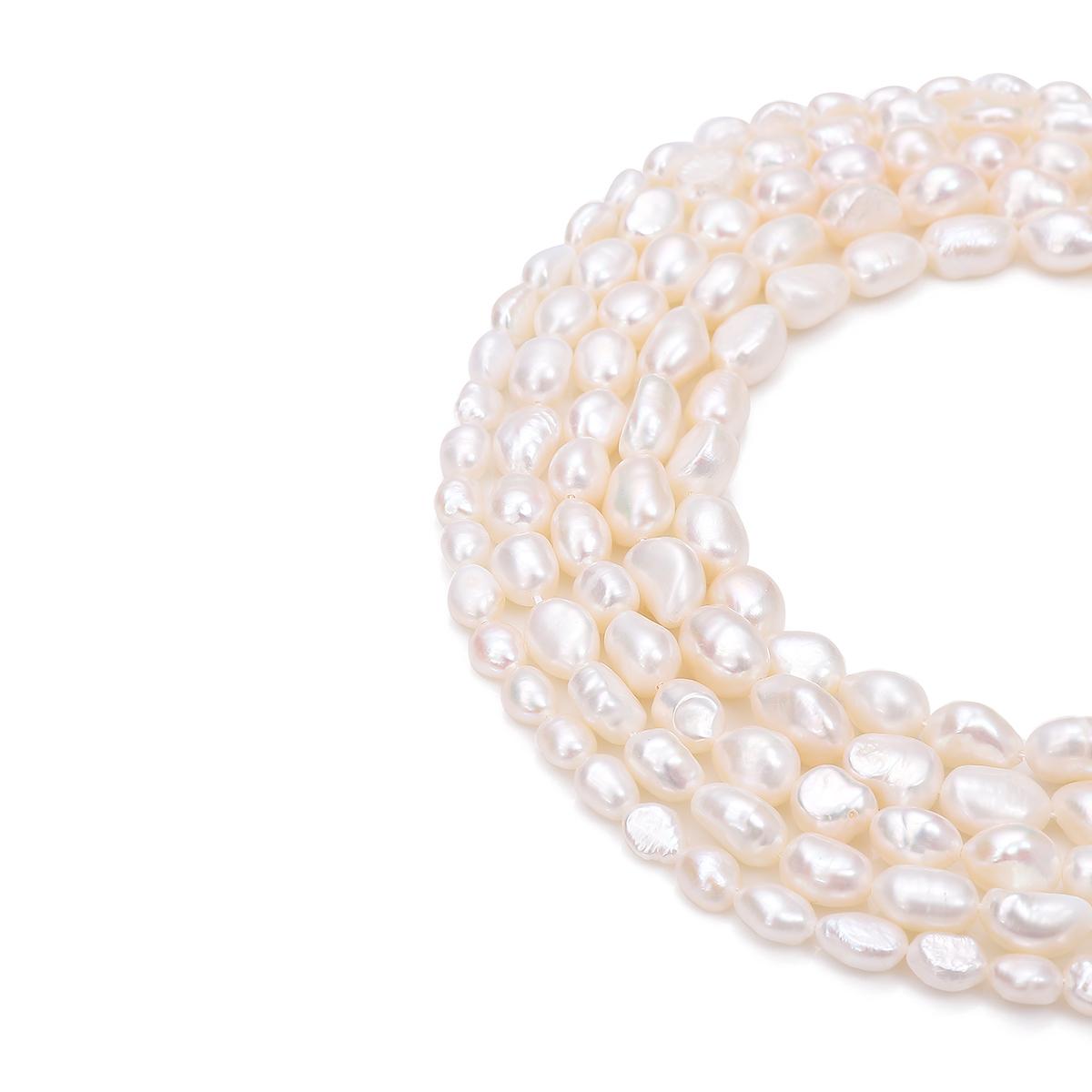 

Натуральный пресноводный жемчуг бусины для DIY ожерелья браслета серег изготовления ювелирных изделий 6-7mm 40pcs белый
