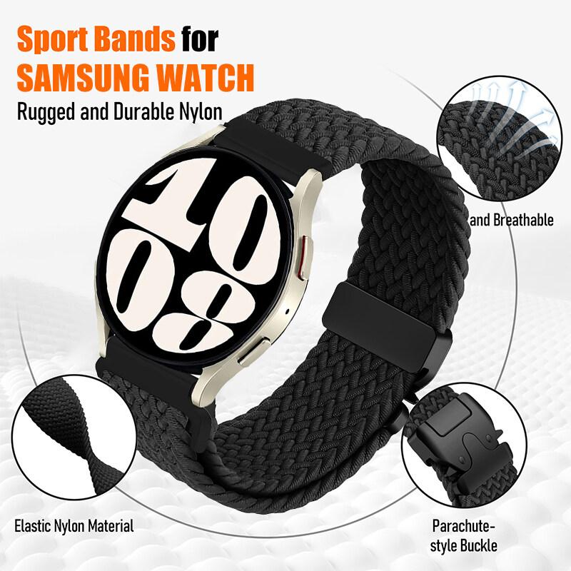 Braided Solo Loop Band For Galaxy Watch 7/FE/6/5/pro/4/Classic Bracelet Correa Huawei Watch GT 2 3 Pro 4 20mm 22mm Watch Straps