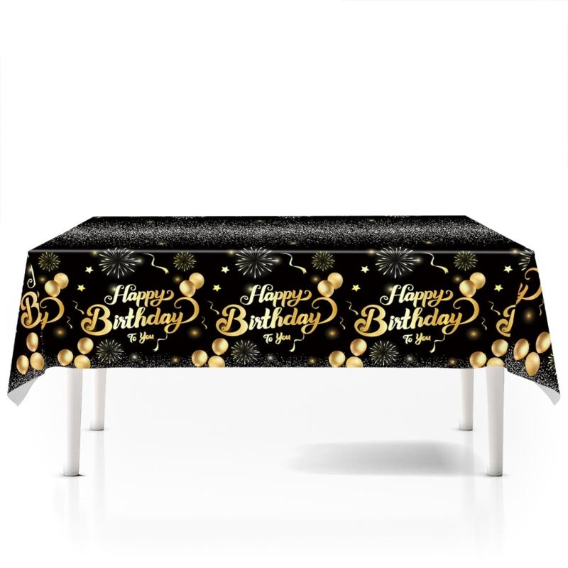 Disposable Party Supplies Black Gold Brilliants Theme Food Safe Ink Printing For Indoors Outdoor Gatherings