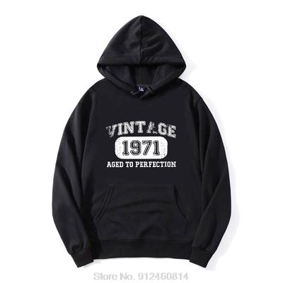Vintage Born In 1971 Essential Hoodie Vintage Grunge Jacket Zip Up Hoodie Hoody Cotton Men's Clothing Harajuku Sweatshirt