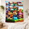 Minecraft Customize Text Tapestry Decorative Wall Tapestry Machine Washable Suitable for Home Decor Four Seasons Decor