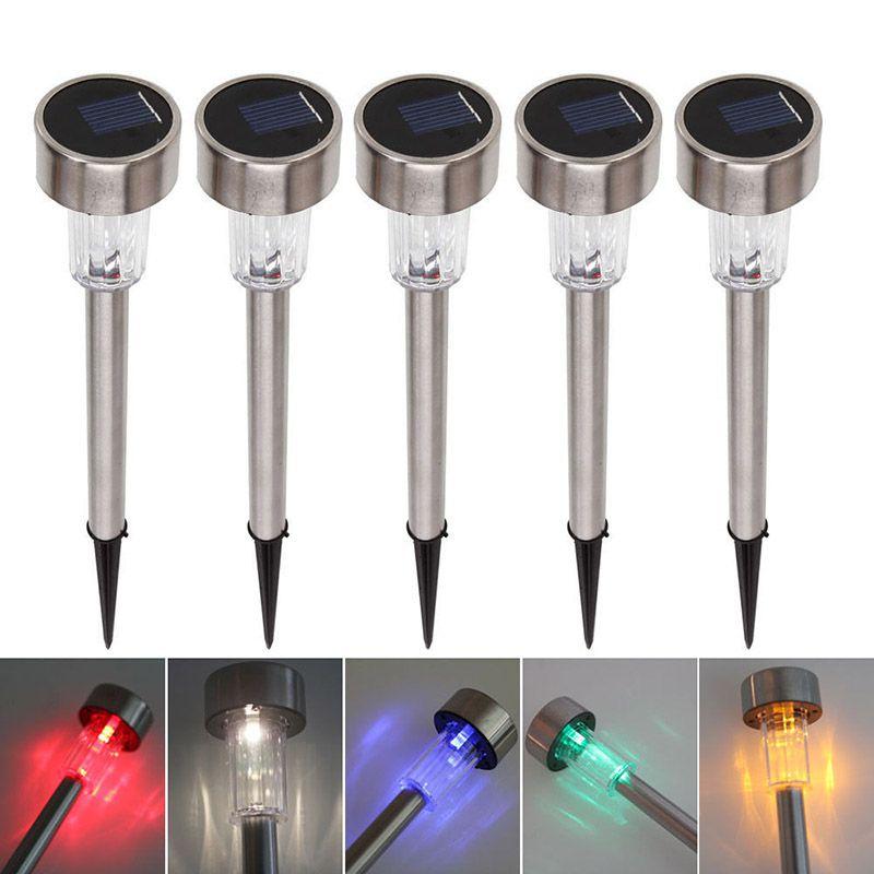 Solar Light Outdoor Garden Yard Led Light Landscape Path Lights Steel Stainless
