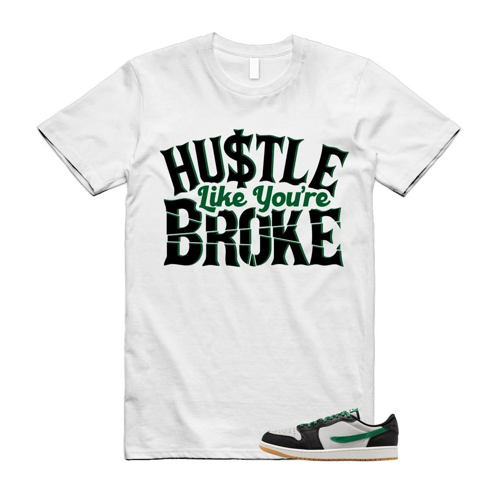 1 Phantom Pine Green White Black Low OG T Shirt Match BROKE XL