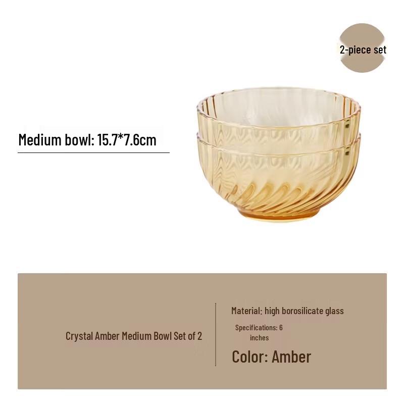 Corning VISIONS Amber Glass Noodle Bowl Set