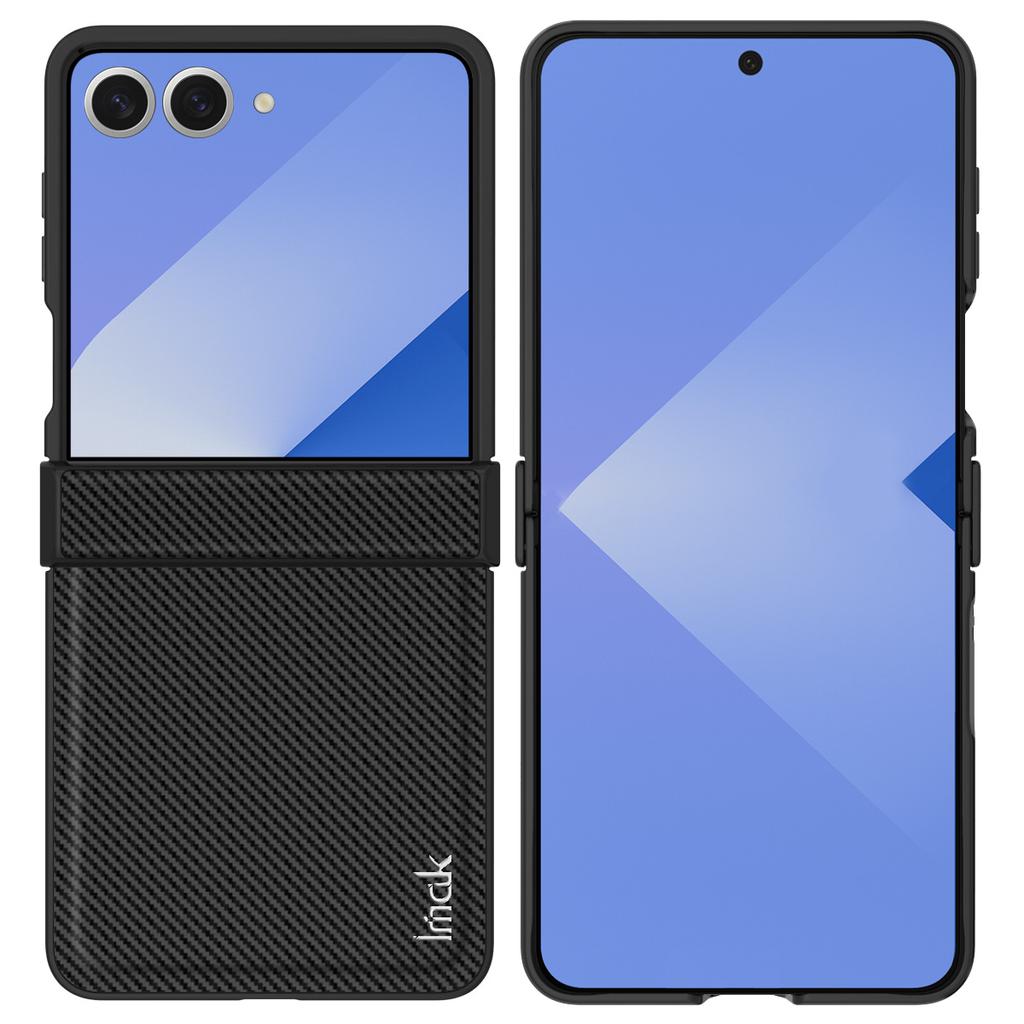 IMAK Ruiyi Series for Samsung Galaxy Z Flip7 5G Case Carbon Fiber Texture Leather+PC Phone Cover