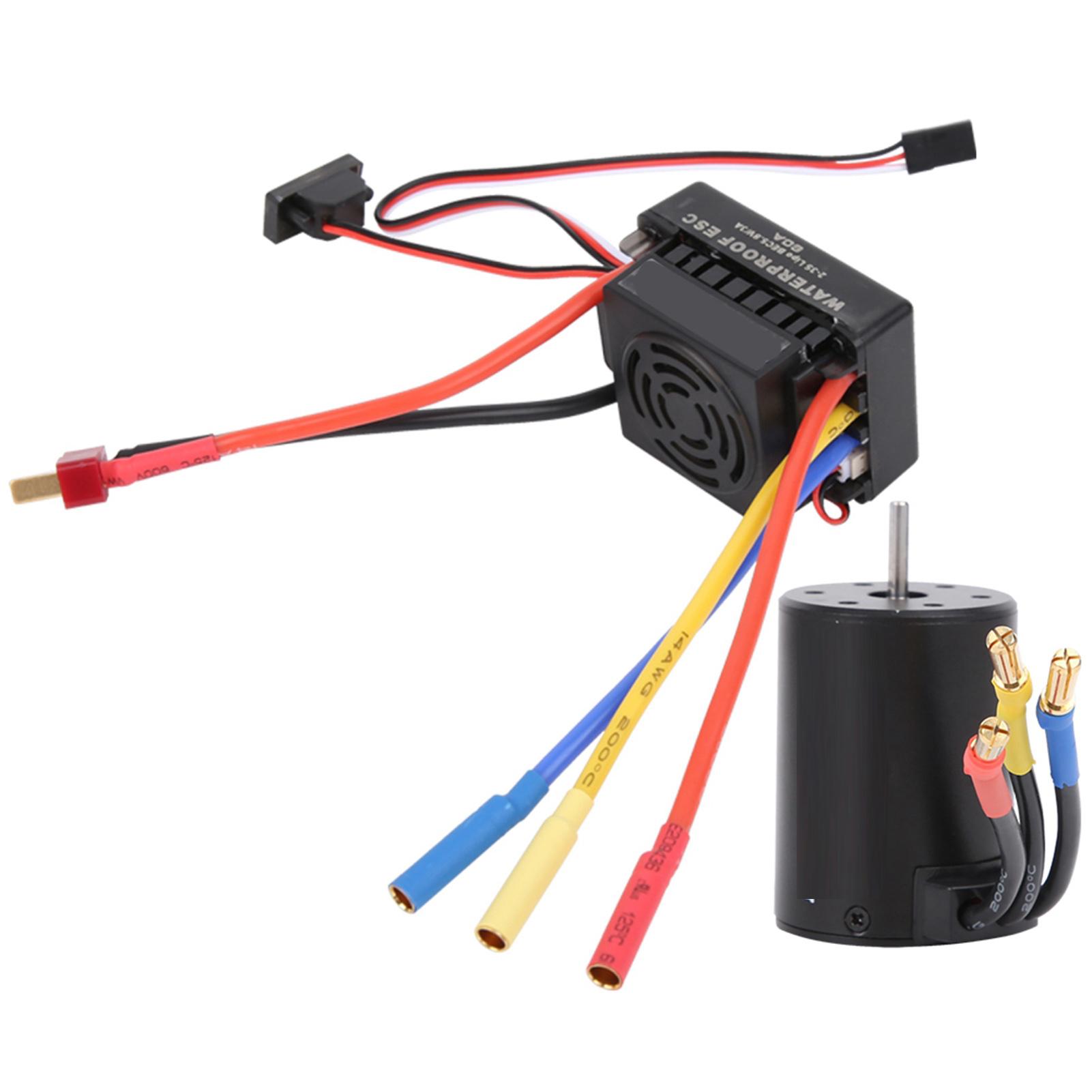 

HOBBYFANS BL 3650 3900KV Автомобільний безколекторний двигун Без датчиків 60A Водонепроникний ESC Комплект для 110 RC Вантажівки