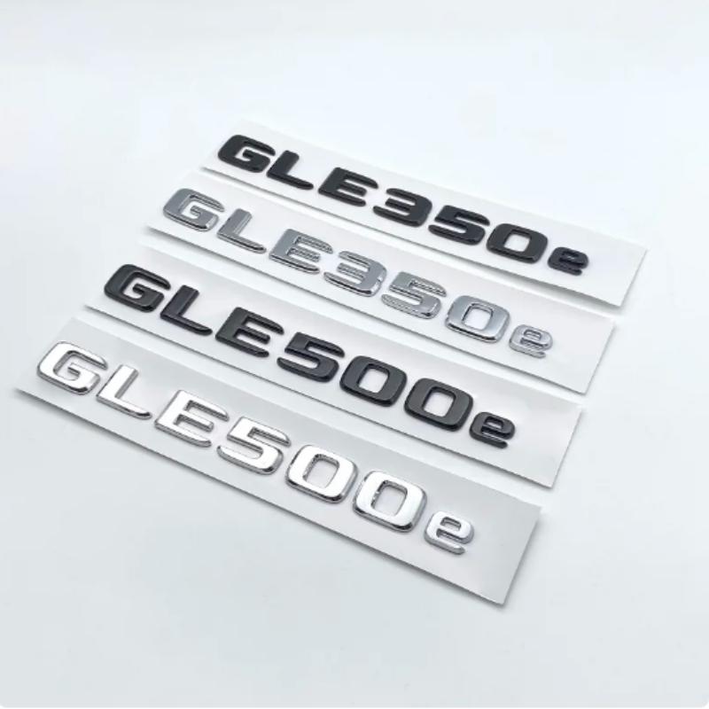 3D ABS Chrome Glossy Black Letters GLE350e GLE350de GLE500e 4Matic Emblem for Mercedes Benz W166 Car Trunk Logo Sticker