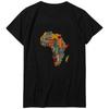 Afrika Karte Harajuku Grafik T-Shirts Kurzarm T-Shirt Sommer T-Shirts Oberteile Baumwolle Neue Hemden und T-Shirts Herren Print T-Shirt
