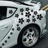 14Pcs 2D Flat Cherry Blossom Stickers, Waterproof Sakura Floral Decals, Universal DIY Decor for Car Motorcycle Helmet