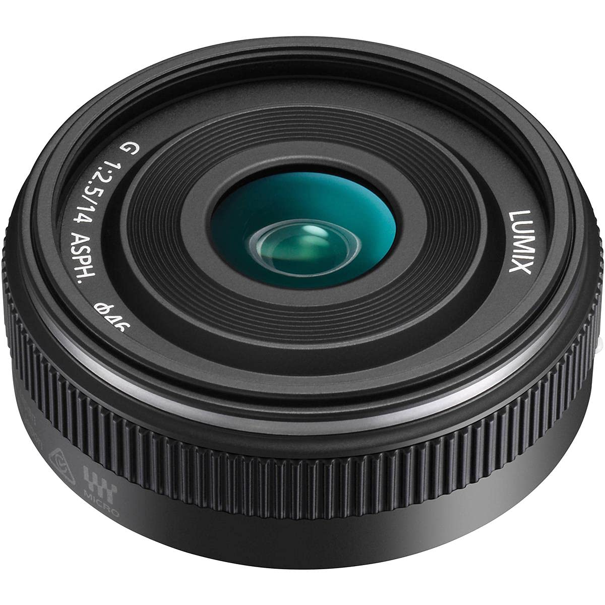 

Panasonic Single Focus Wide Angle Lens for Micro Four Thirds Lumix G 14mm/F2.5 ASPH. Black H-H014A-K