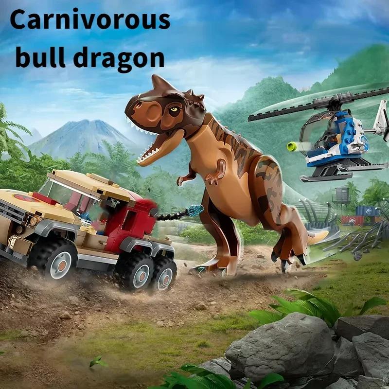 Dinozaury z Jurajskiego Parku Południowy Smok Behemot i Smok Sierpowaty Atak 76949 T-Rex Klocki Zabawki dla Dzieci Prezent