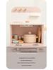 Kids' Wooden Kitchen Playset—Log Style Cooking Toy for Pretend Play