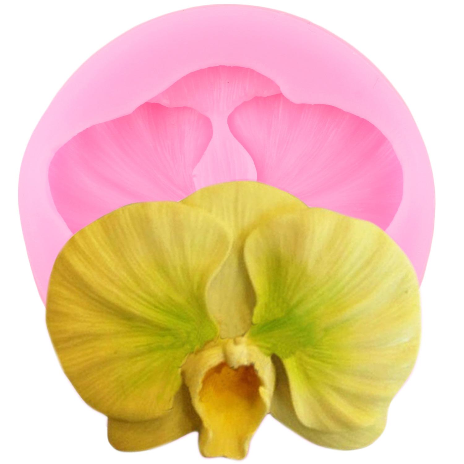 

Силиконовая форма для цветов, цветов орхидеи, формы для помадки, гибискуса, плюмерии, цветочная форма для шоколада, украшение торта для конфет, формы для кексов, формы из полимерной глины красный