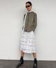Plasma Sphere Peony Tiered Flower Button Sweat Skirt_2 Colors