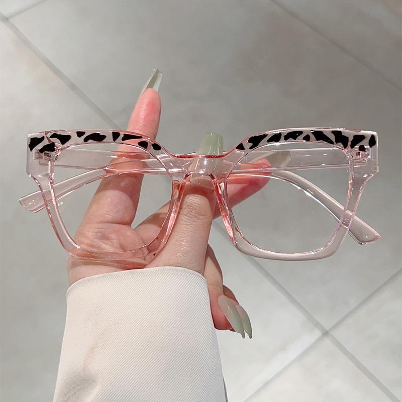 Glasses Eyeglass Frame Blue Computer ~6.0 Spectacle with Screen Blocking Rectangular Oversized Trending 0 Square Light women's reading glasses