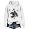 Ladies Fashion Casual Long Sleeve Printed Round Neck Hoodie Pullover Top