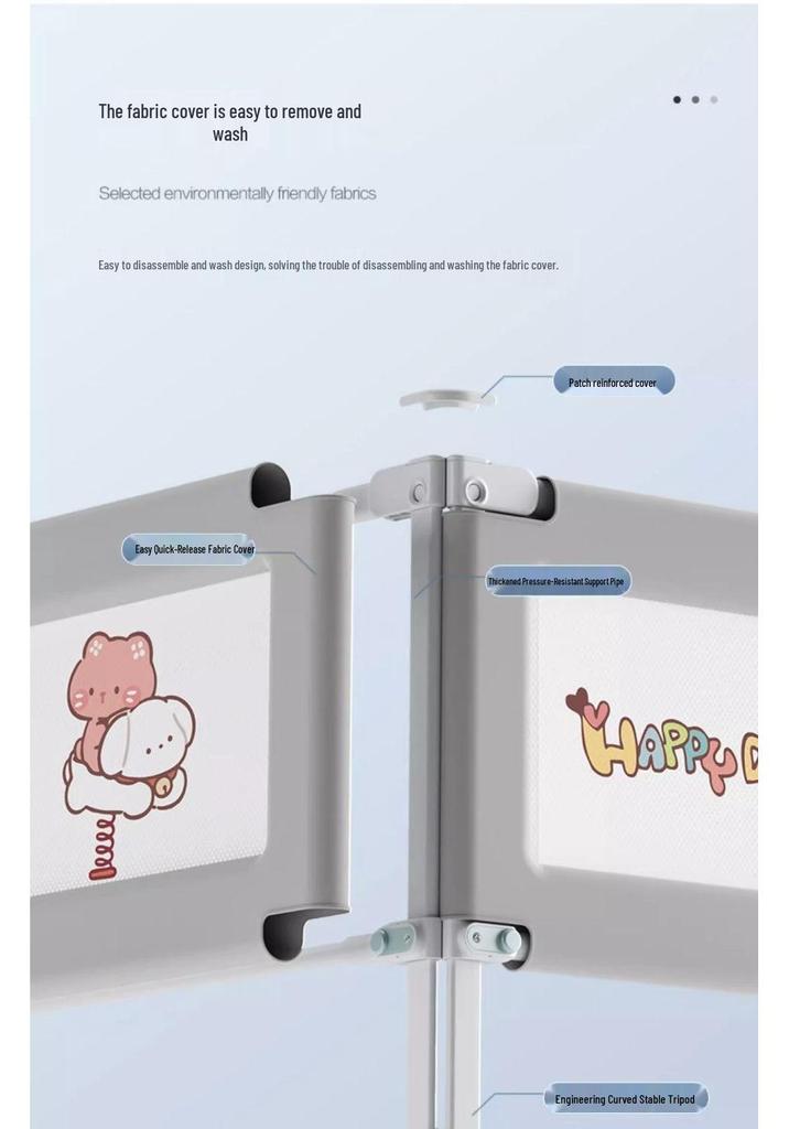 Children's Heightened Bed Rail Guard – Infant Safety Anti-Fall Barrier