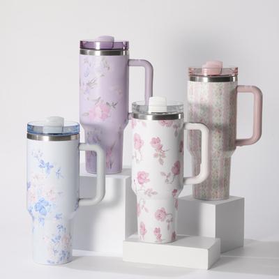 1000ML Duża Pojemność Butelka Na Wodę Różne Style Różowy Biały Kubek Próżniowy Stal Nierdzewna Sok Mleko Herbata Samochodowe Kubki Prezenty