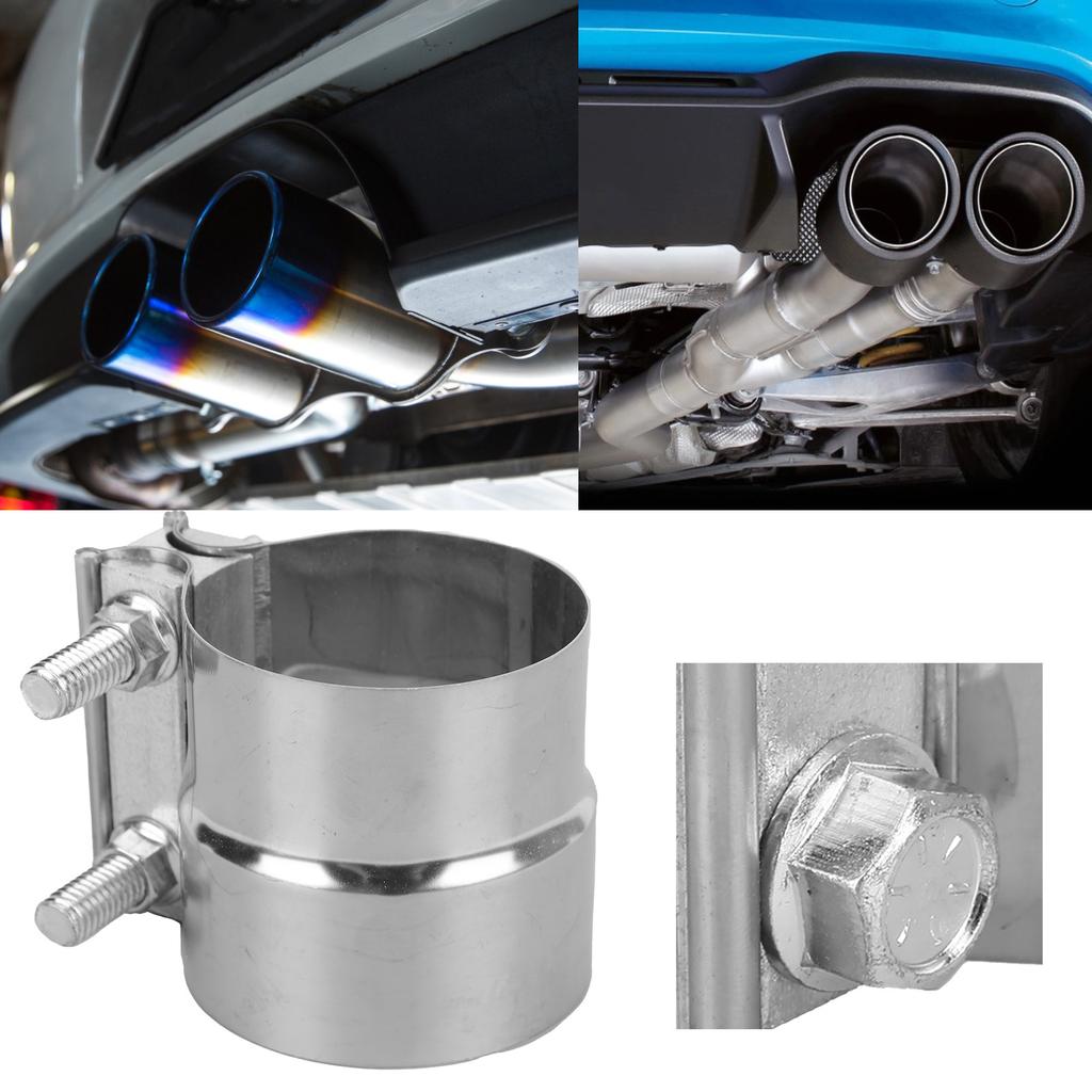 3in Exhaust Band Clamp Lap Joint Stainless Steel Coupler for Muffler Downpipe Header Manifold