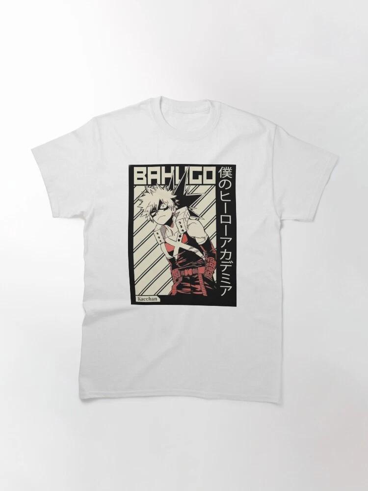 Anime My Hero Academia Bakugo No Kacchan White Tshirt Size S4XL S