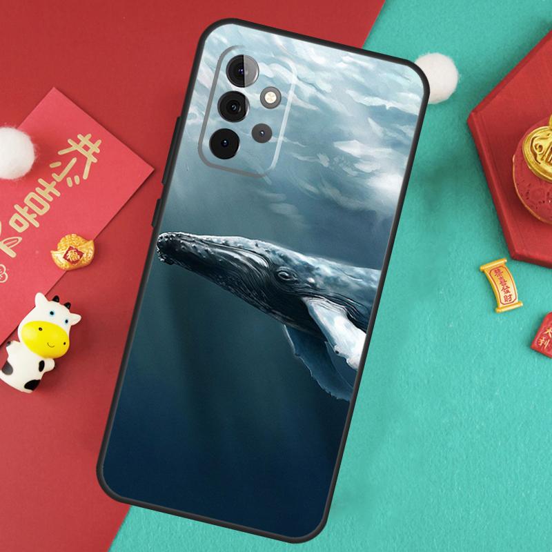 Ocean Whale Shark Swimming Case For Samsung Galaxy A55 A35 A25 A15 A14 A34 A54 A53 A33 A23 A13 A12 A52 A51 A32 Cover